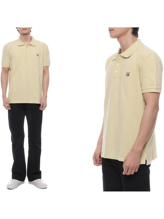 Fox Head Patch Cotton Polo Shirt Yellow - MAISON KITSUNE - BALAAN 2