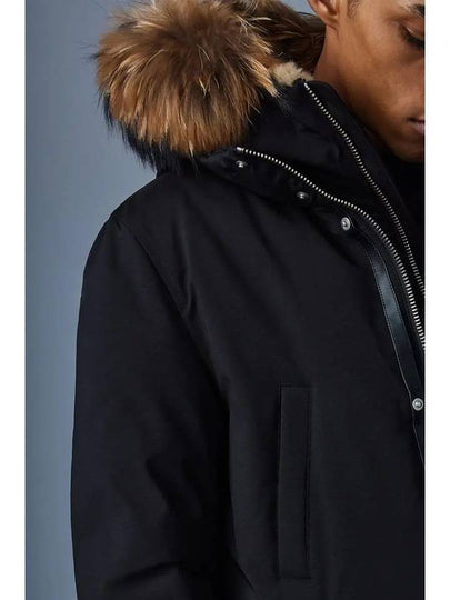 Men's Edward Fur Hood Logo Black Brown Long Padding EDWARD F - MACKAGE - BALAAN 2