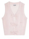 Tie String Light Mohair Vest Pink - GANNI - BALAAN 2