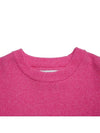 Leather patch crew neck knit top pink - WOOYOUNGMI - BALAAN 6