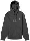 Embroidered Logo Zip Up Hoodie Black - POLO RALPH LAUREN - BALAAN 2