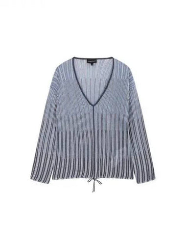 Women s string shirring striped knit navy 270150 - EMPORIO ARMANI - BALAAN 1