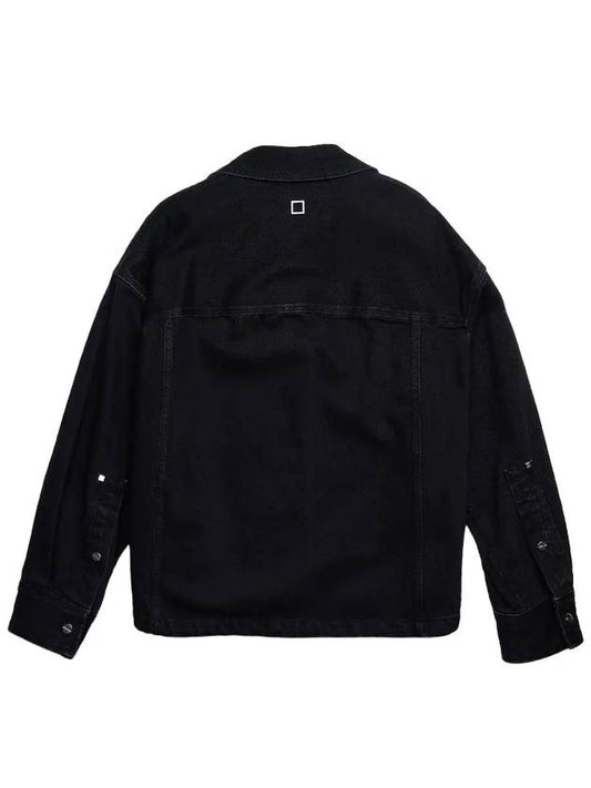 Men's Cropped Denim Shirt Jacket Black W233SH13859B - WOOYOUNGMI - BALAAN 2