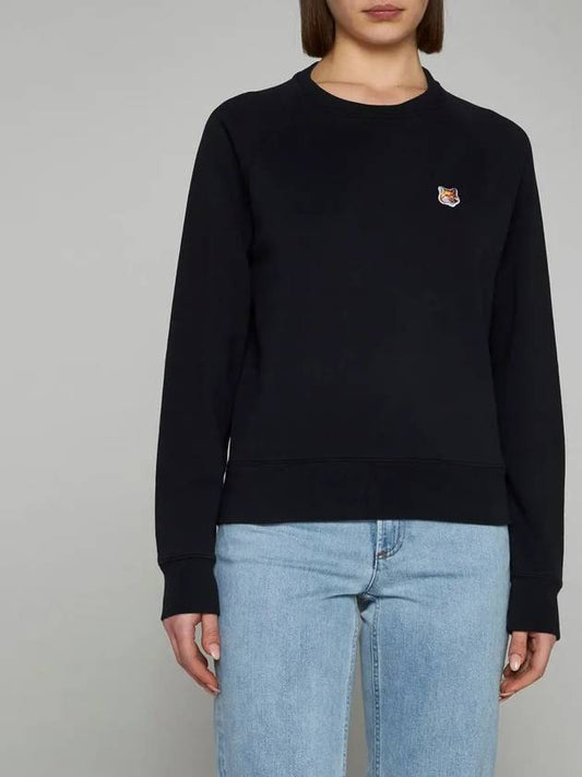 Fox Head Patch Adjusted Sweatshirt Black - MAISON KITSUNE - BALAAN 2