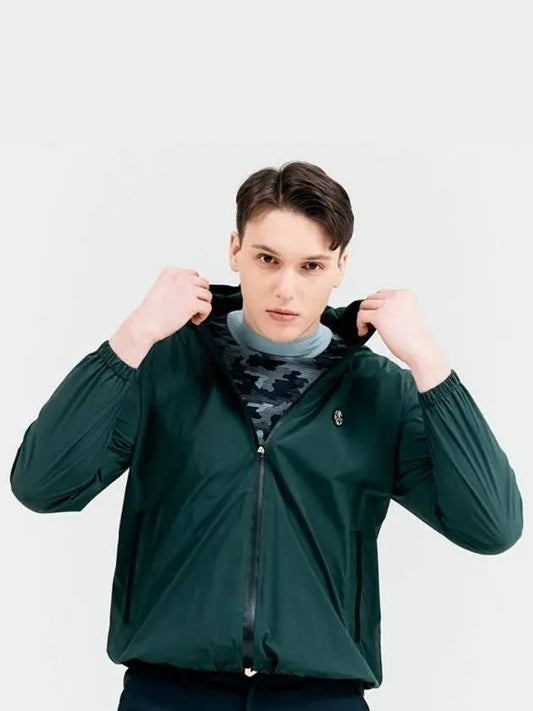 Golf Lightweight Hooded Zip-up Jumper Green - HENRY STUART - BALAAN 1