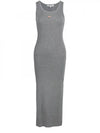 Baby Fox Ribbed Tank Long Dress Grey - MAISON KITSUNE - BALAAN 2