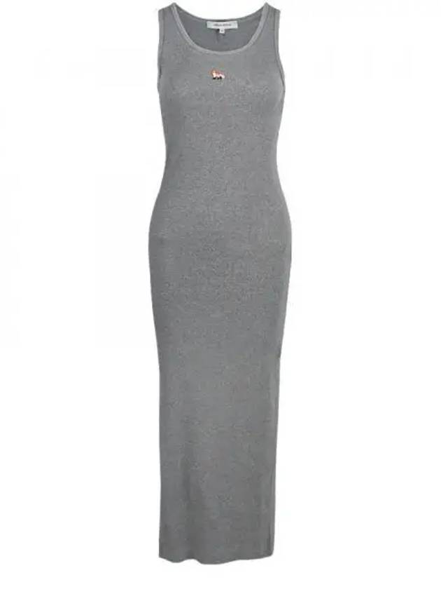 Baby Fox Ribbed Tank Long Dress Grey - MAISON KITSUNE - BALAAN 2