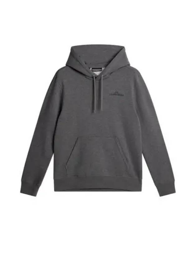 Men's Alpha Hoodie Dark Grey Melange - J.LINDEBERG - BALAAN 2