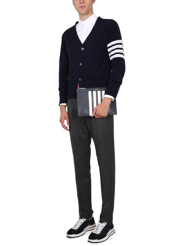 Men's Diagonal Classic Cashmere Cardigan Navy - THOM BROWNE - BALAAN 6