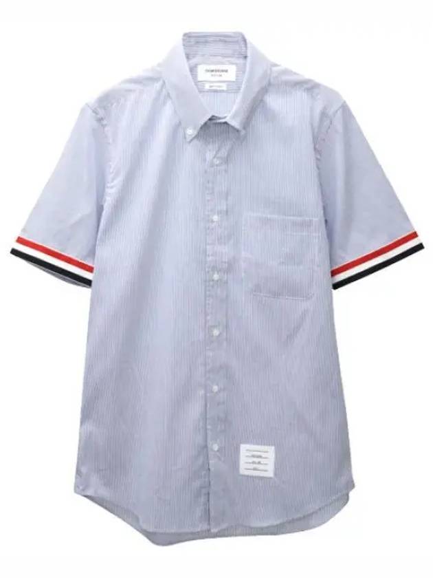 RWB arm banding oxford short sleeve shirt men - THOM BROWNE - BALAAN 1