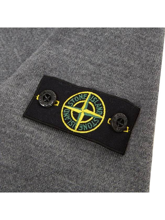 Kids Wappen Patch Virgin Wool Knit Top Grey - STONE ISLAND - BALAAN 5