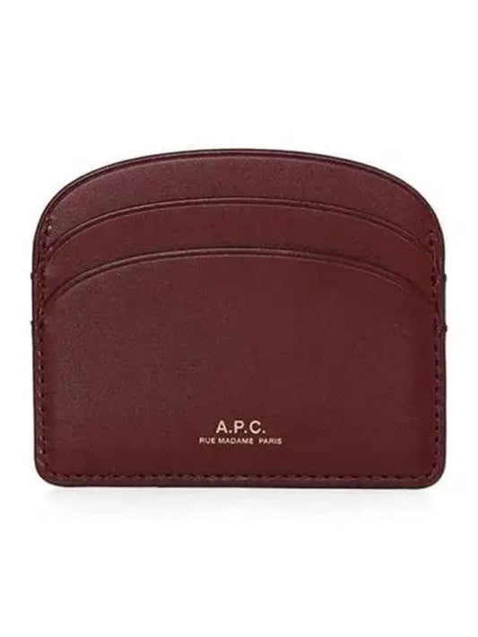 Demi Lune Card Wallet Burgundy - A.P.C. - BALAAN 2