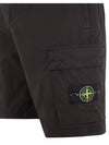 Light Stretch Cotton Bermuda Shorts Black - STONE ISLAND - BALAAN 4