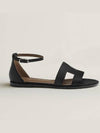 Santorini Sandal Calfskin & Noir - HERMES - BALAAN 5