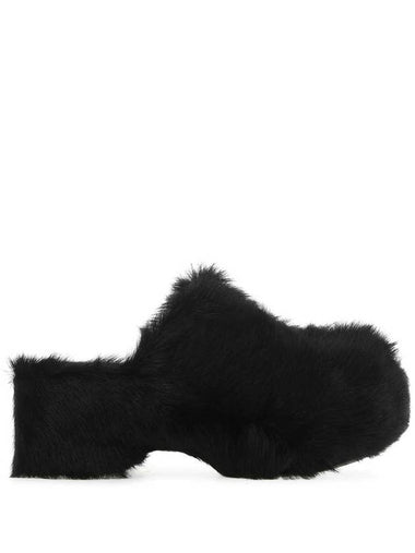 Black fur clogs J57WP0002 P5220 001 - JIL SANDER - BALAAN 1