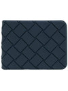 Intrecciato Rubber Half Wallet Navy - BOTTEGA VENETA - BALAAN 1