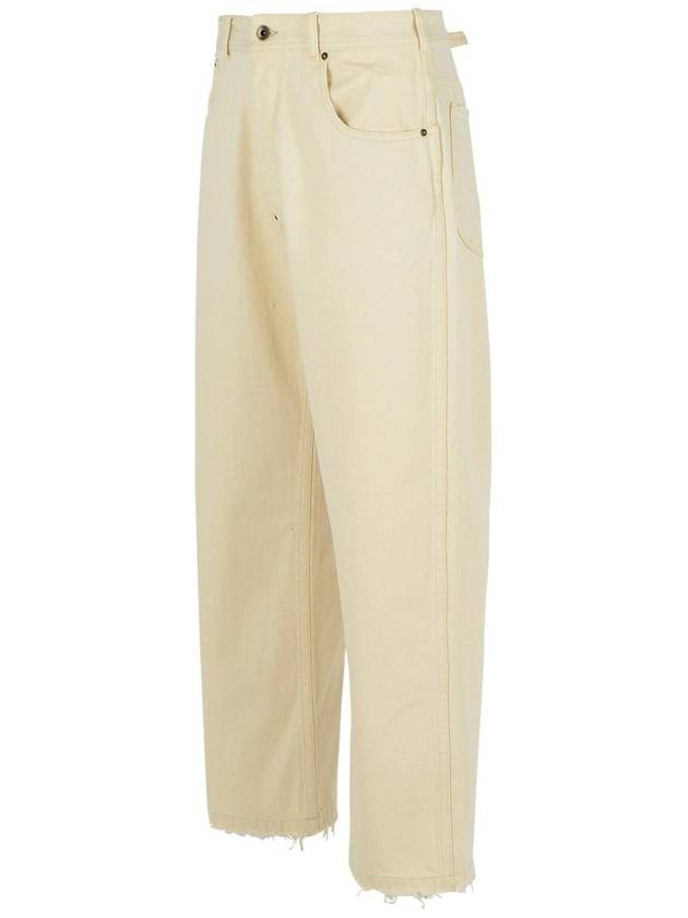 Maison Margiela 'Cropped' Beige Cotton Jeans - MAISON MARGIELA - BALAAN 2