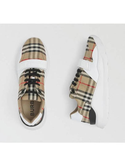 Vintage Check Suede Leather Sneakers Archive Beige - BURBERRY - BALAAN 2