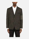 Donegal Tweed 4 Bar Single Breasted Blazer Jacket Grey - THOM BROWNE - BALAAN 4