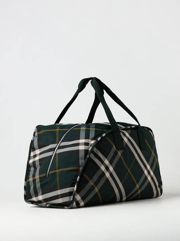 Shield Check Pattern Large Duffel Bag Green - BURBERRY - BALAAN 4