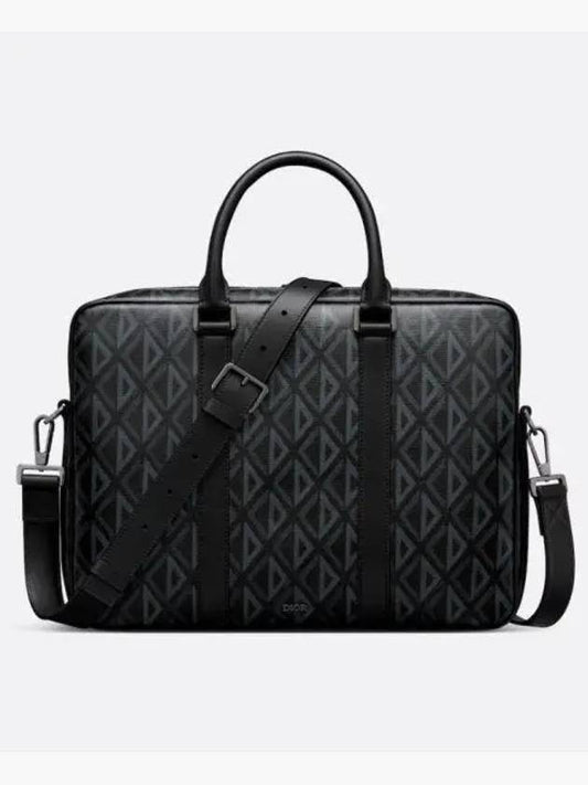 Diamond Zipper Brief Case Black - DIOR - BALAAN 1