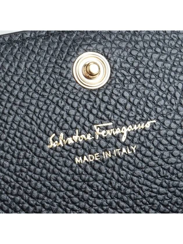 Vara Bow Card Walletr Black - SALVATORE FERRAGAMO - BALAAN 9