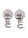 Metal Crystal Earrings Silver - MIU MIU - BALAAN 2