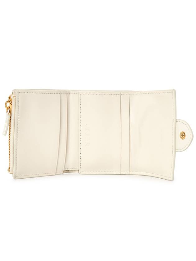 Le Compact Bambino Leather Half Wallet White - JACQUEMUS - BALAAN 6