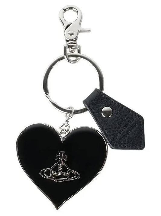 Heart ORB Leather Key Holder Black - VIVIENNE WESTWOOD - BALAAN 2