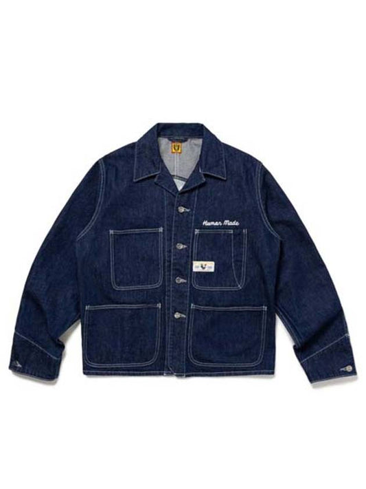 Denim Short Coverall Jacket HM26 JK007 - HUMAN MADE - BALAAN 1