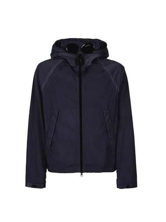 Men's Chrome-R Goggles Hooded Jacket Navy - CP COMPANY - BALAAN 1