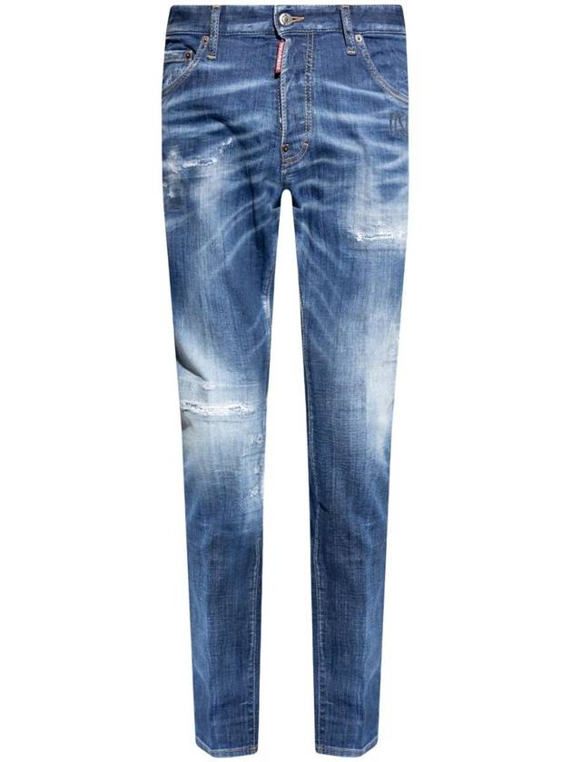 24FW Denim Straight Pants S74LB1553S30342 470 NAVY BLUE - DSQUARED2 - BALAAN 2