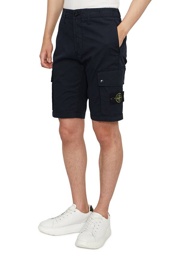 Wappen Cargo Bermuda Shorts Navy - STONE ISLAND - BALAAN 5