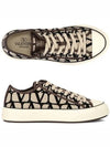 V Logo Low Top Sneakers Brown - VALENTINO - BALAAN 2