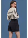 Striped slim fit shawl set knit MK3WP301 - P_LABEL - BALAAN 10