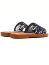 Woody Logo Lace Slippers Navy - CHLOE - BALAAN 5