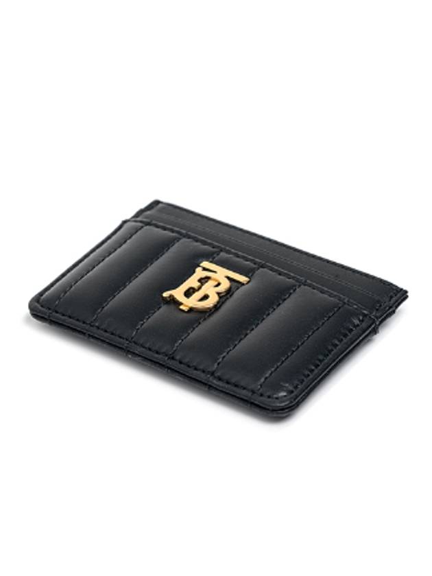 Quilted Leather Lola Card Case Black Light Gold - BURBERRY - BALAAN 5