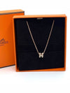 Mini Pop H Pendant Rose Gold & Marron Glace - HERMES - BALAAN 3