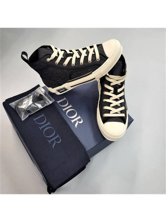 B23 Oblique Kumo High Top Sneakers Black - DIOR - BALAAN 2