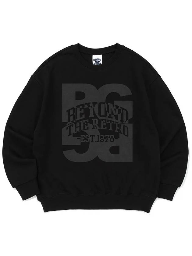 BIG SLOGAN LOGO SWEATSHIRTS BLACK - POLYGRAM - BALAAN 4