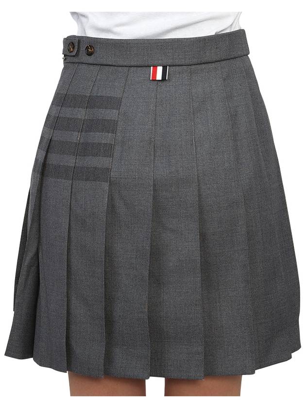 diagonal mini pleated skirt - THOM BROWNE - BALAAN 7