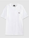 Zebra Logo Crew Neck Cotton Short Sleeve T-Shirt White - PAUL SMITH - BALAAN 3