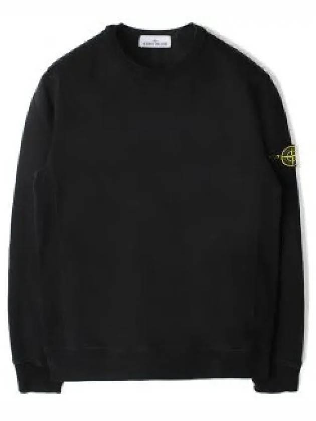 Wappen Patch Crew Neck Cotton Sweatshirt Black - STONE ISLAND - BALAAN 2