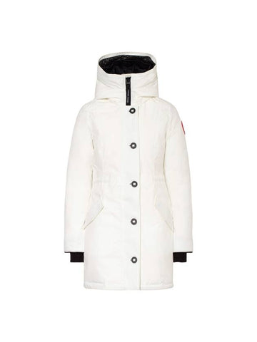 Women's Rossclair Black Label Hooded Padded Parka White - CANADA GOOSE - BALAAN 1