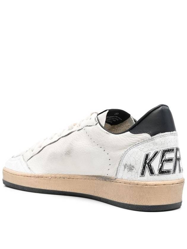 Ball Star Leather Heel Tab Low Sneakers White Black - GOLDEN GOOSE - BALAAN 3