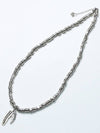 Feather Antique Silver Bead Necklace - KND - BALAAN 5