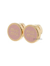 Enameled Metal Earrings Orchid Pink - MIU MIU - BALAAN 3