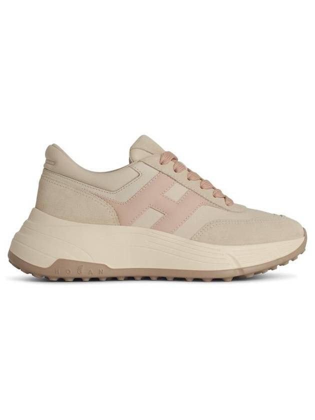 Hogan 'H669' Beige Leather Sneakers - HOGAN - BALAAN 1