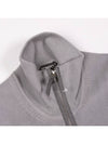 leather trim wool zip-up jacket gray - TOM FORD - BALAAN 5