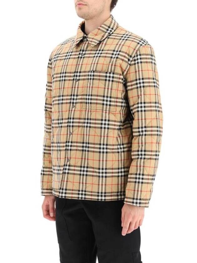 Reversible Vintage Check Thermoregulated Overshirt Jacket Black - BURBERRY - BALAAN 5